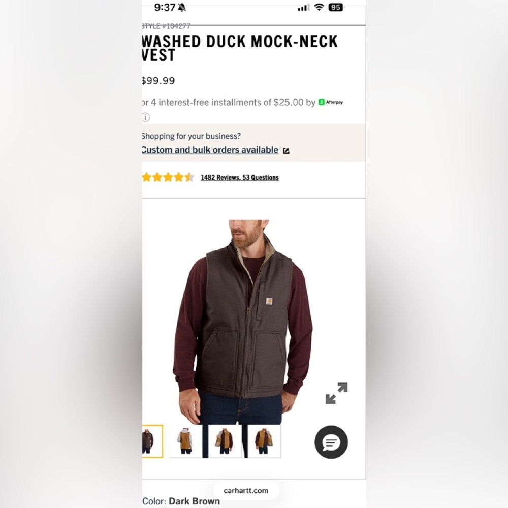 Carhartt Dark Brown Men's Vest